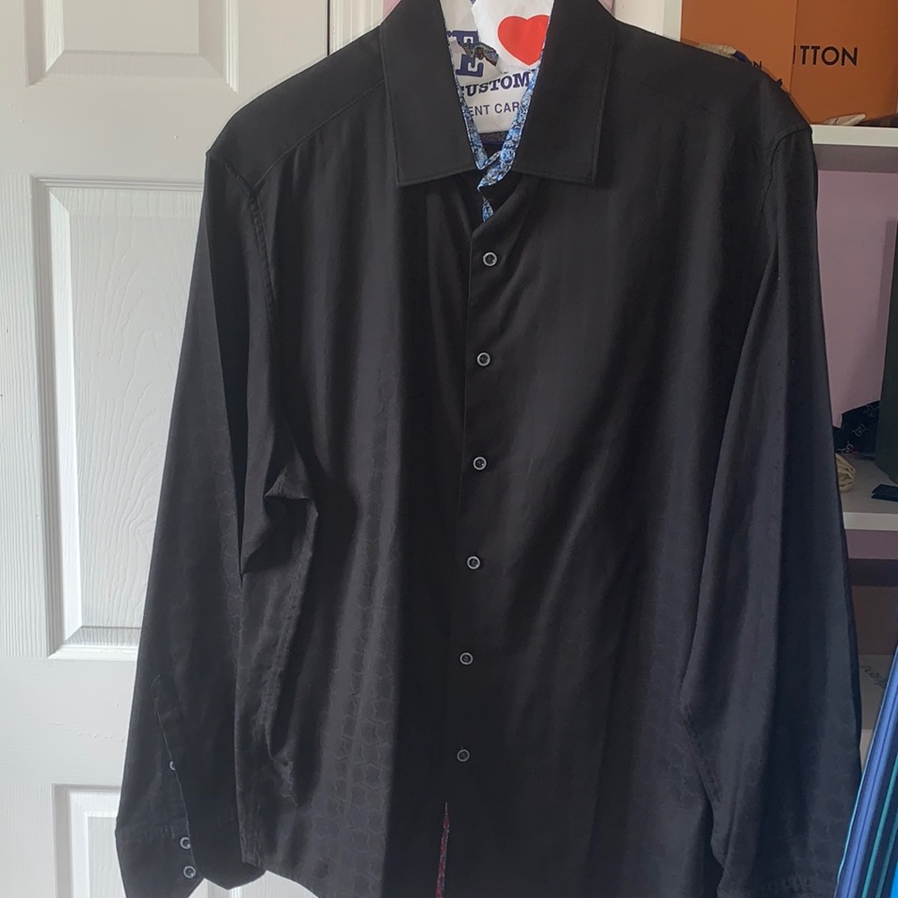 Robert graham classic black detailed button down